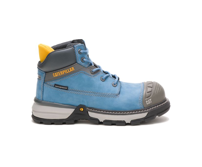 Caterpillar Excavator Superlite Waterproof Nano Toe - Sicherheitsstiefel Damen Blau/Grau - Schweiz W